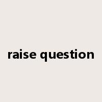 raise question是什么意思