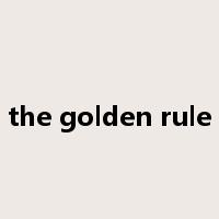 the golden rule是什么意思