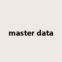 master data是什么意思