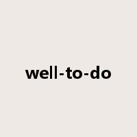 well-to-do是什么意思
