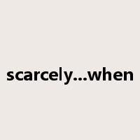 scarcely...when是什么意思