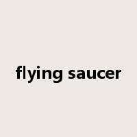 flying saucer是什么意思