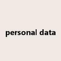 personal data是什么意思