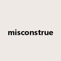 misconstrue是什么意思