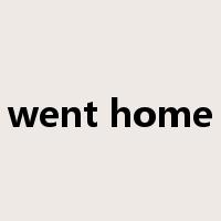 went home是什么意思