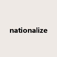 nationalize是什么意思