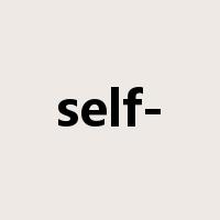 self-是什么意思
