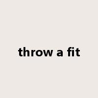 throw a fit是什么意思