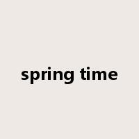 spring time是什么意思