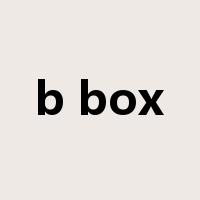 b box是什么意思
