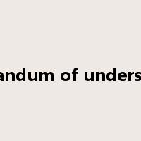 memorandum of understanding是什么意思