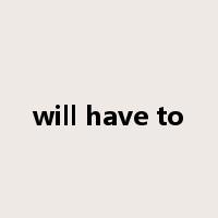 will have to是什么意思
