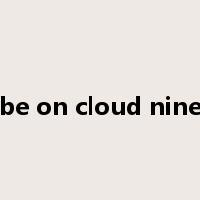 be on cloud nine是什么意思