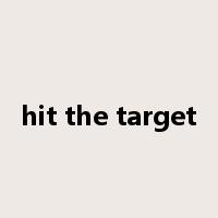 hit the target是什么意思