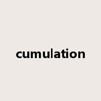 cumulation是什么意思