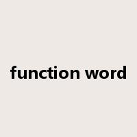 function word是什么意思