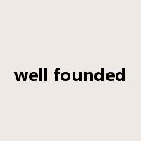 well founded是什么意思