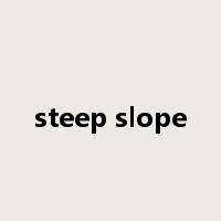 steep slope是什么意思
