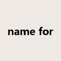 name for是什么意思