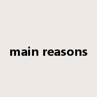 main reasons是什么意思