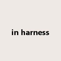 in harness是什么意思