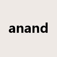 anand是什么意思