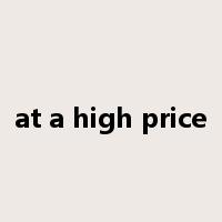 at a high price是什么意思