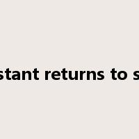 constant returns to scale是什么意思