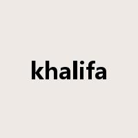 khalifa是什么意思