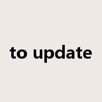 to update是什么意思
