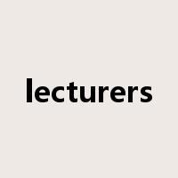 lecturers是什么意思