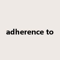 adherence to是什么意思