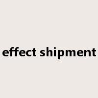 effect shipment是什么意思