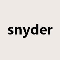 snyder是什么意思