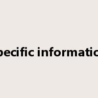 specific information是什么意思