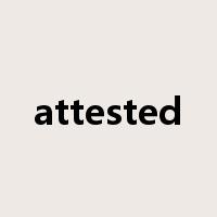 attested是什么意思