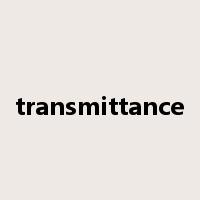transmittance是什么意思
