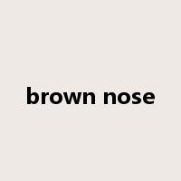 brown nose是什么意思