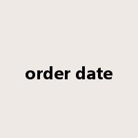 order date是什么意思