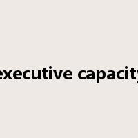 executive capacity是什么意思