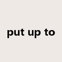 put up to是什么意思