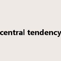 central tendency是什么意思