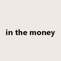 in the money是什么意思