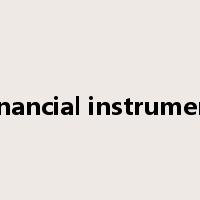 financial instrument是什么意思