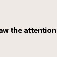 draw the attention of是什么意思