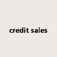 credit sales是什么意思