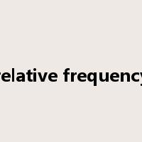 relative frequency是什么意思