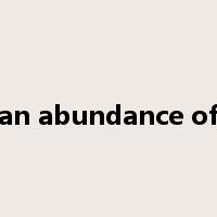 an abundance of是什么意思