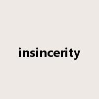 insincerity是什么意思