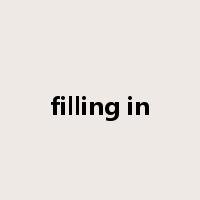 filling in是什么意思